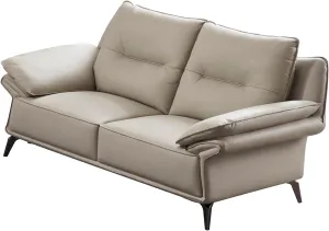 American Eagle EK-D836-LG-LS Light Gray Italian Top Grain Leather Loveseat