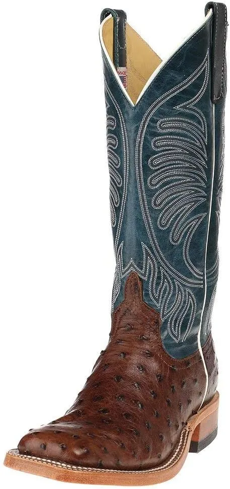 Anderson Bean Men's Kango Tabac Mad Dog Full Quill Ostrich Cowboy Boot Tobac 13 EE
