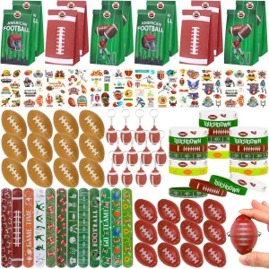 ANPHILE Football Party Favors, Football Birthday Party Supplies - Football Spinners Mini Football Keychain Sticker Goodie Bags for Football Birthday Decorations Goodie Bag Stuffers Classroom Prize