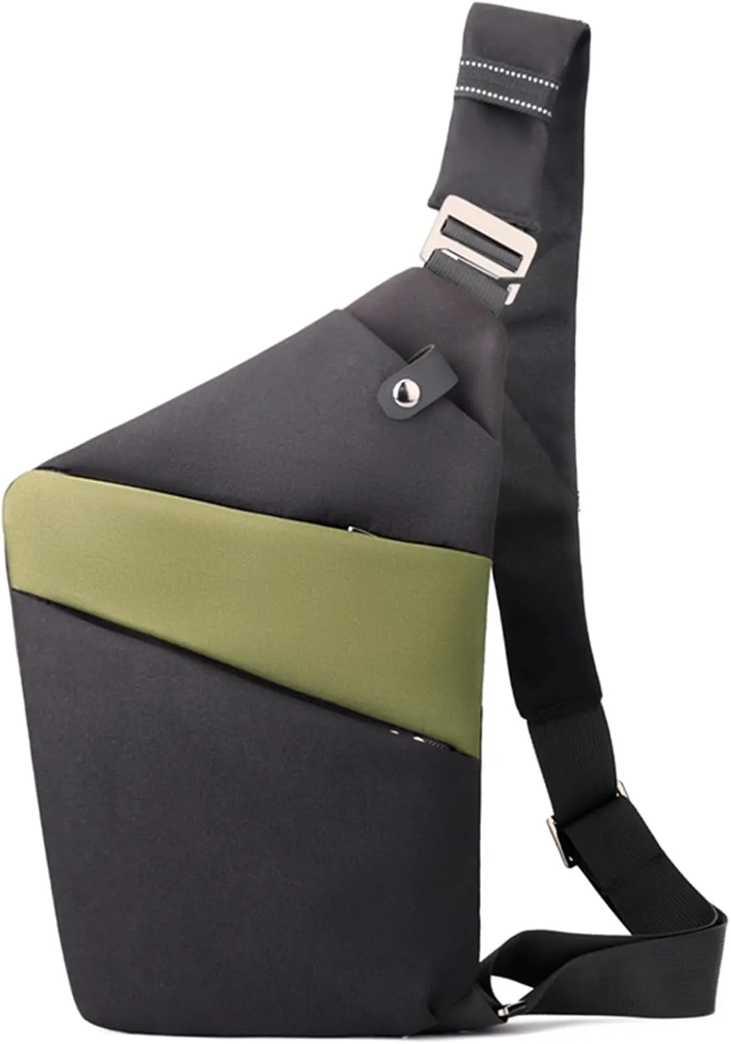Anti Theft Crossbody Bags for Women, 2025 New Anti-Theft Travel Bag, Shoulder Bag Anti-theft Design for Travel, Sport (Black Green - Right Shoulder)