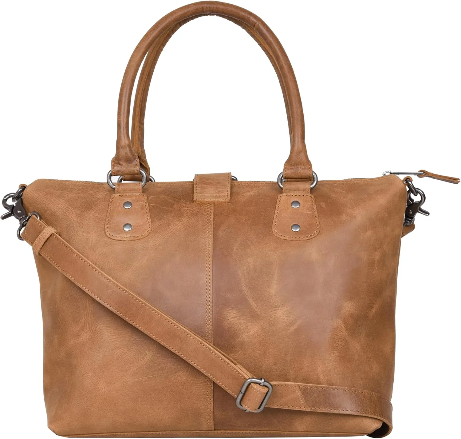 ANTONIO VALERIA Beck Hunter Leather Top Handle Bag for Women