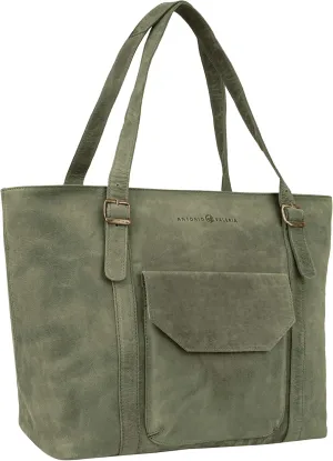 ANTONIO VALERIA Sage Leather Tote/Top Handle Shoulder Bag for Women