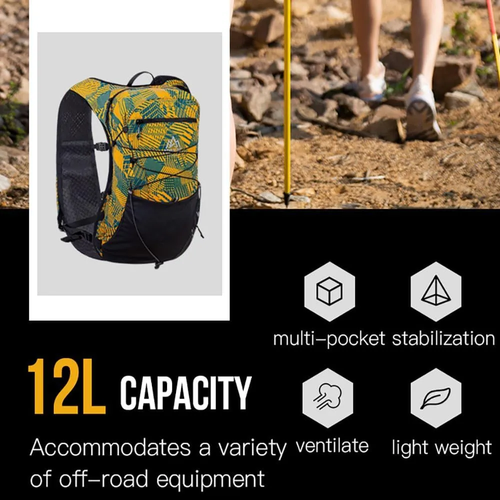 AONIJIE 12L Hiking Backpack, Large Capacity and Breathable Running Hydration Vest Suitable for Running, Cycling