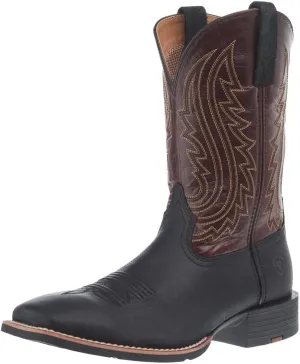 ARIAT Men`s Sport Big Country Basic Black 11In Mahogany Top Cowboy Boot
