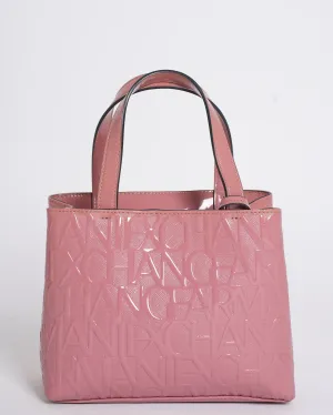 Armani Exchange Logo Embossed Monogram Bag