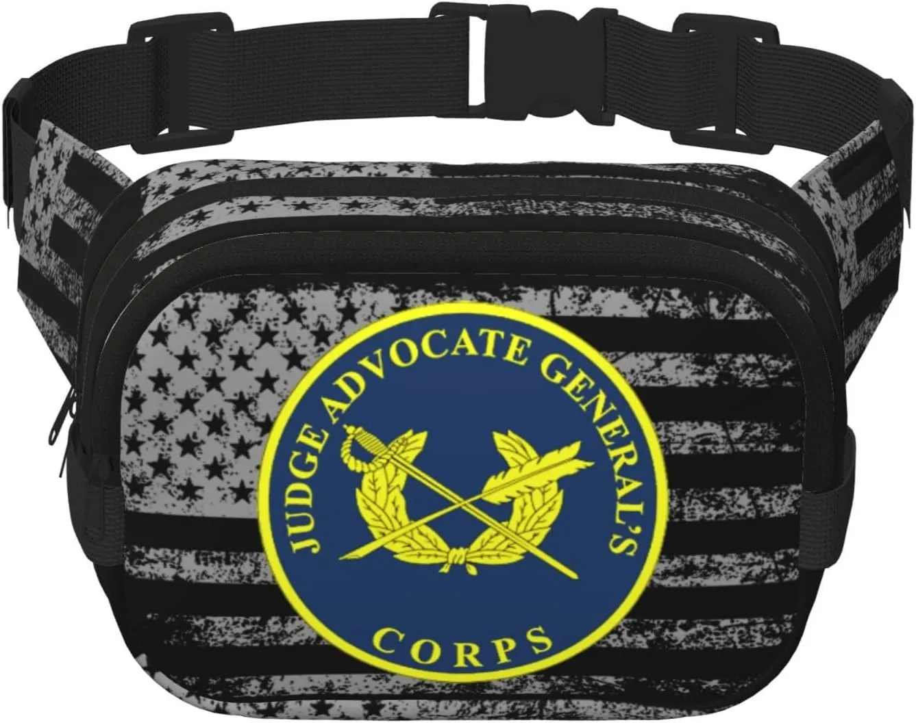Army The Judge Advocate General Corps Waist Pack Bag Fanny Pack for Men Hip Bum Bag with Adjustable Strap for Outdoors Workout Traveling Casual Running Hiking Cycling