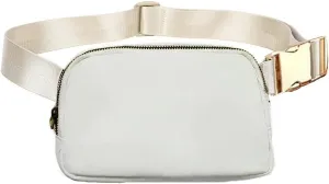 Athletica Everywhere Fleece Belt Bag,Crossbody Bag Fanny Pack for Women,Cute Mini Everywhere Bum Hip Waist Pack,Gold Buckle Dupes