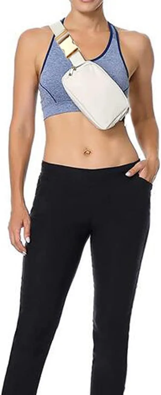 Athletica Everywhere Fleece Belt Bag,Crossbody Bag Fanny Pack for Women,Cute Mini Everywhere Bum Hip Waist Pack,Gold Buckle Dupes