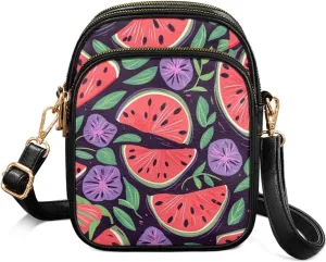 Attractive Print Womens Crossbody Bag with Strap Pockets Zipper for Travel Everyday Use