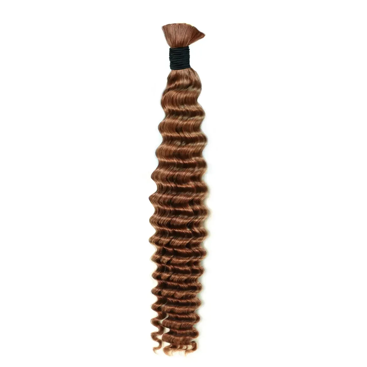 Auburn Brown Deep Wave Bulk Human Hair For Braiding
