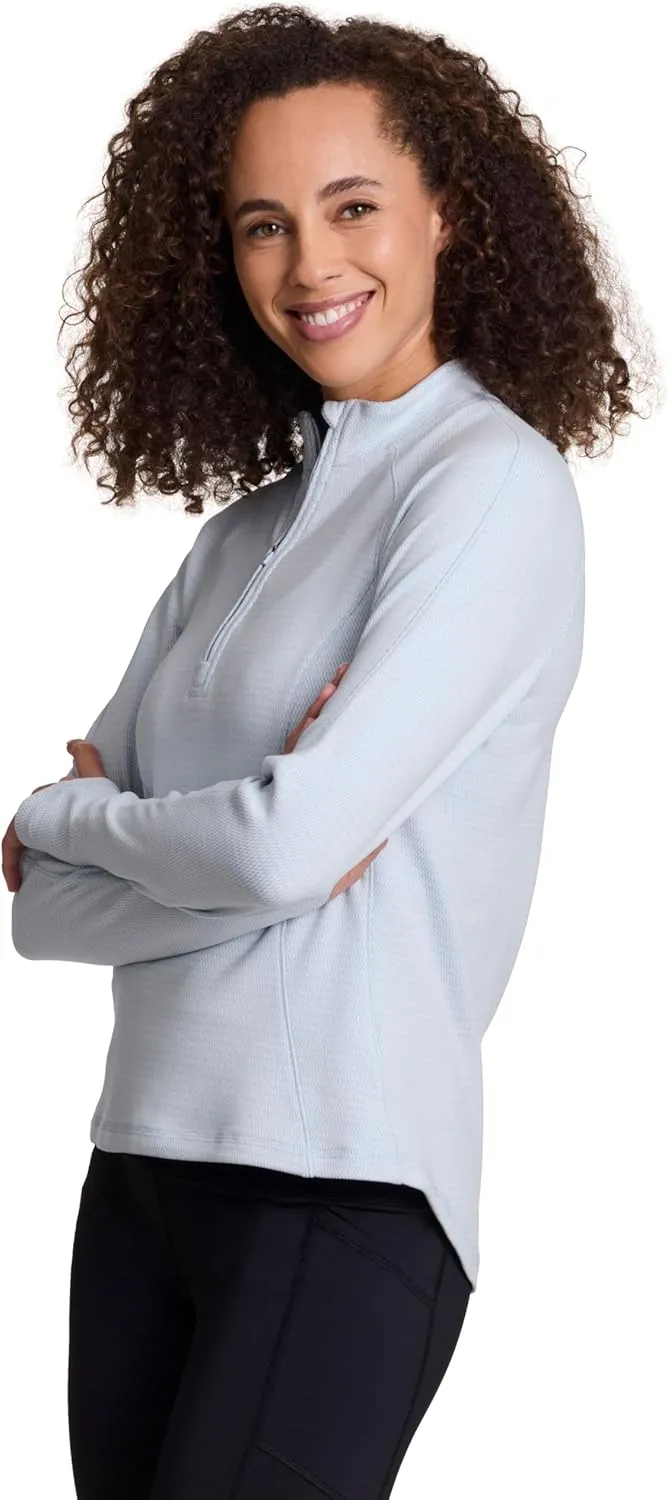 Avalanche Women's 1/4 Zip Pullover, Lightweight Hiking Partial Zip Mock Neck Top