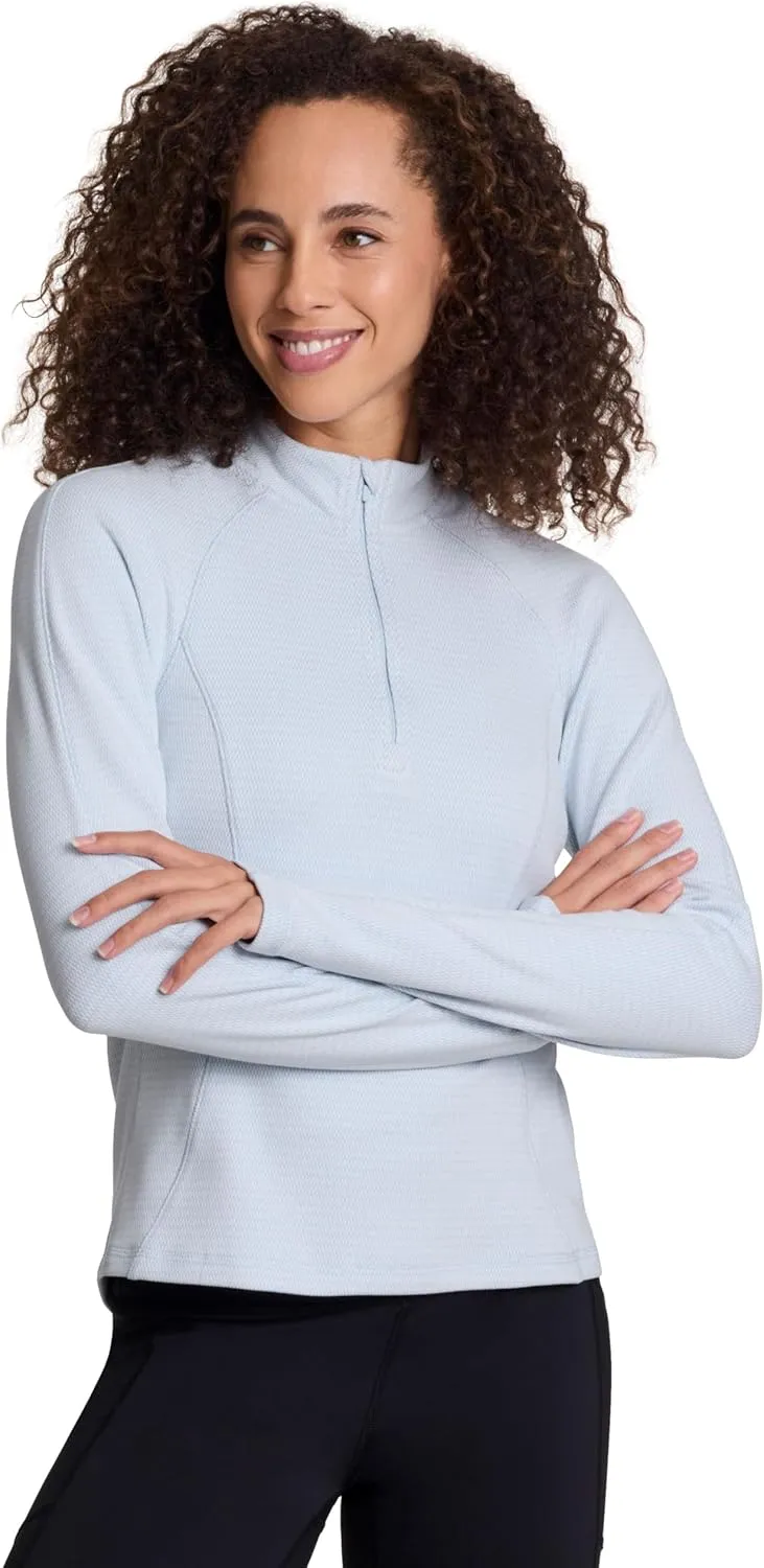 Avalanche Women's 1/4 Zip Pullover, Lightweight Hiking Partial Zip Mock Neck Top