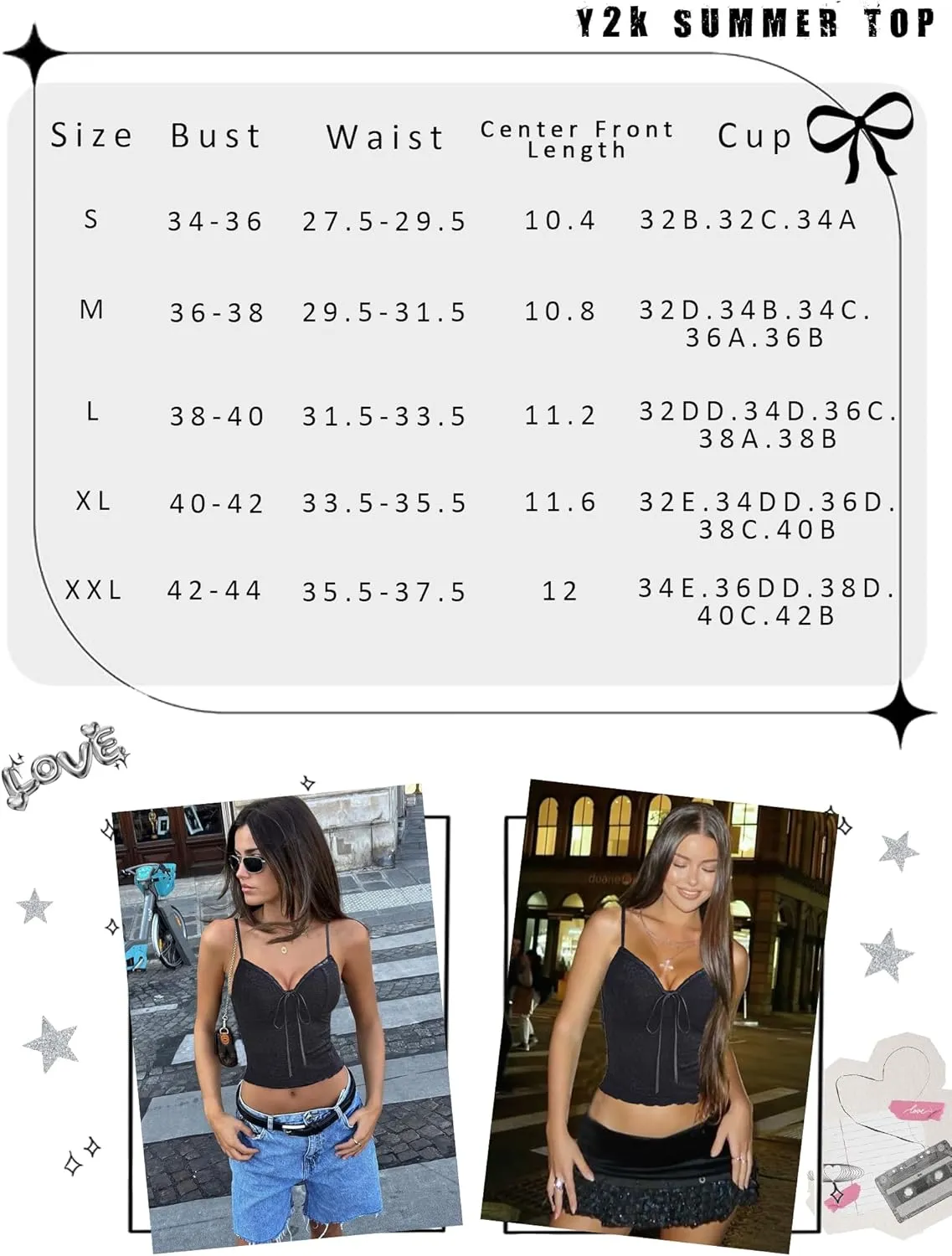 Avidlove Lace Camisole for Women Spaghetti Strap Lace Top Sexy Y2k Tank Top Cute Going Out Tops