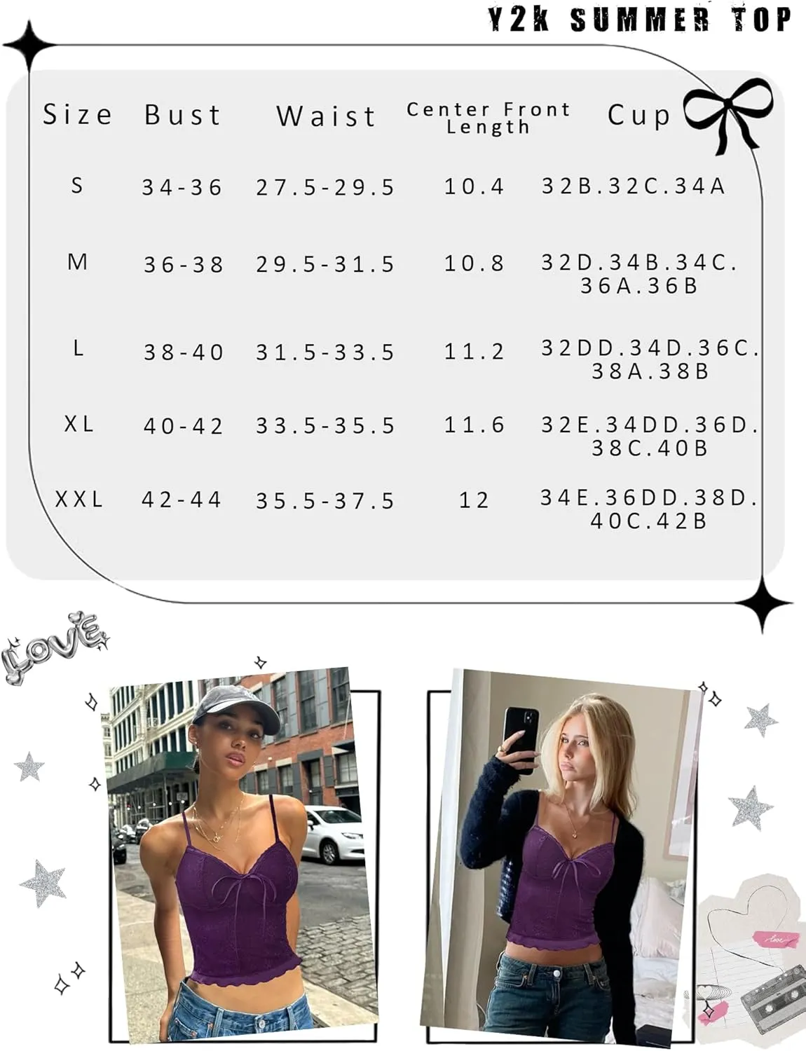 Avidlove Lace Camisole for Women Spaghetti Strap Lace Top Sexy Y2k Tank Top Cute Going Out Tops