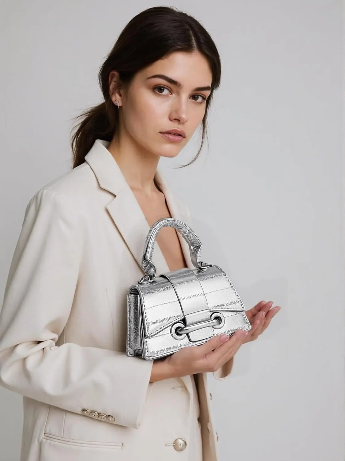 Ayliss Mini Crossbody Handbag Women's Purse Clutch Cute Mini Trendy Bag Top Handle PU Leather Shoulder Bag