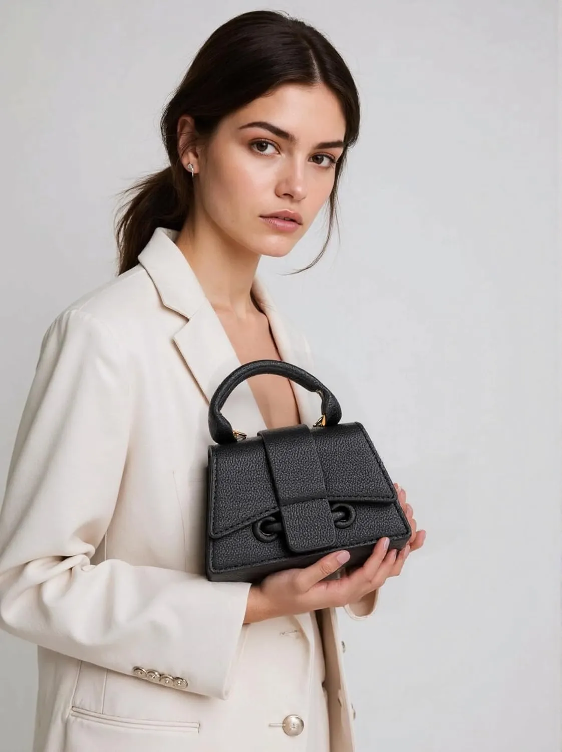 Ayliss Mini Crossbody Handbag Women's Purse Clutch Cute Mini Trendy Bag Top Handle PU Leather Shoulder Bag