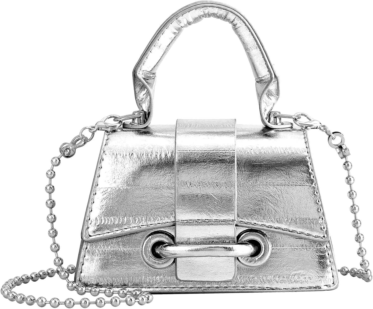 Ayliss Mini Crossbody Handbag Women's Purse Clutch Cute Mini Trendy Bag Top Handle PU Leather Shoulder Bag
