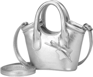 Ayliss Mini Purses for Women Cute Purses Bowknot Crossbody Bag Top Handle Mini Clutch Handbag Y2k Purse Bag PU Leather