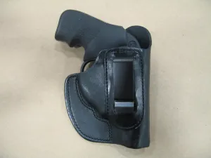 Azula IWB Leather in The Waistband Concealed Carry Holster for Ruger LCR, LCRx 2" Revolver Black RH