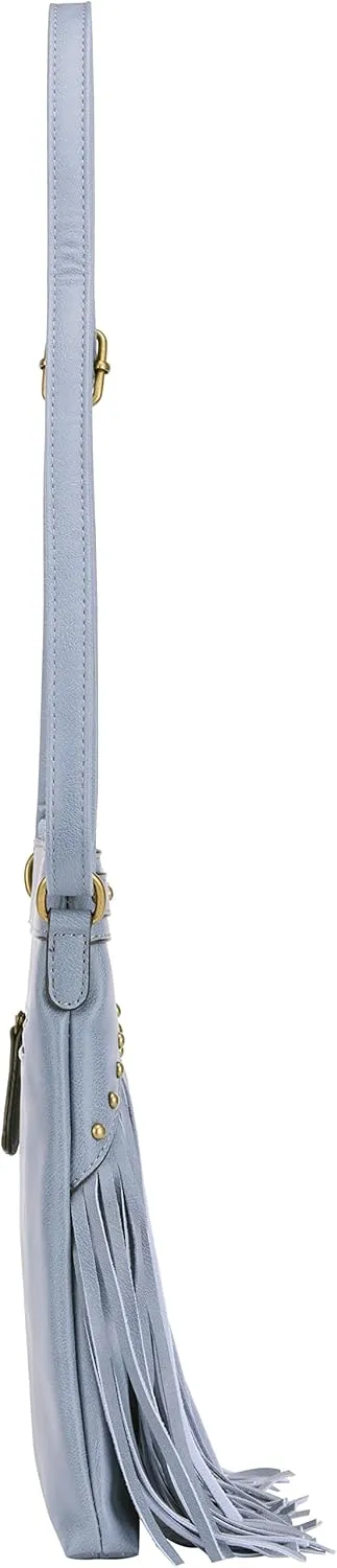 B BRENTANO Vegan Fringed Crossbody Bag with Studs