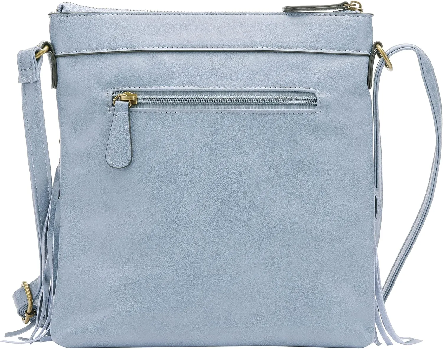 B BRENTANO Vegan Fringed Crossbody Bag with Studs