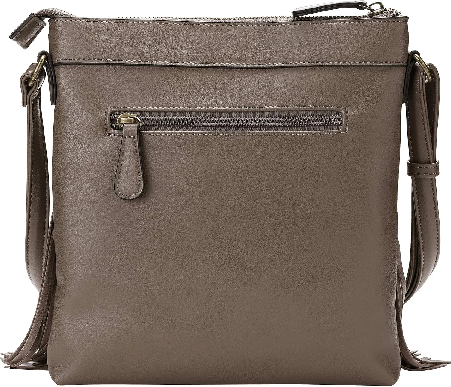 B BRENTANO Vegan Fringed Crossbody Bag with Studs