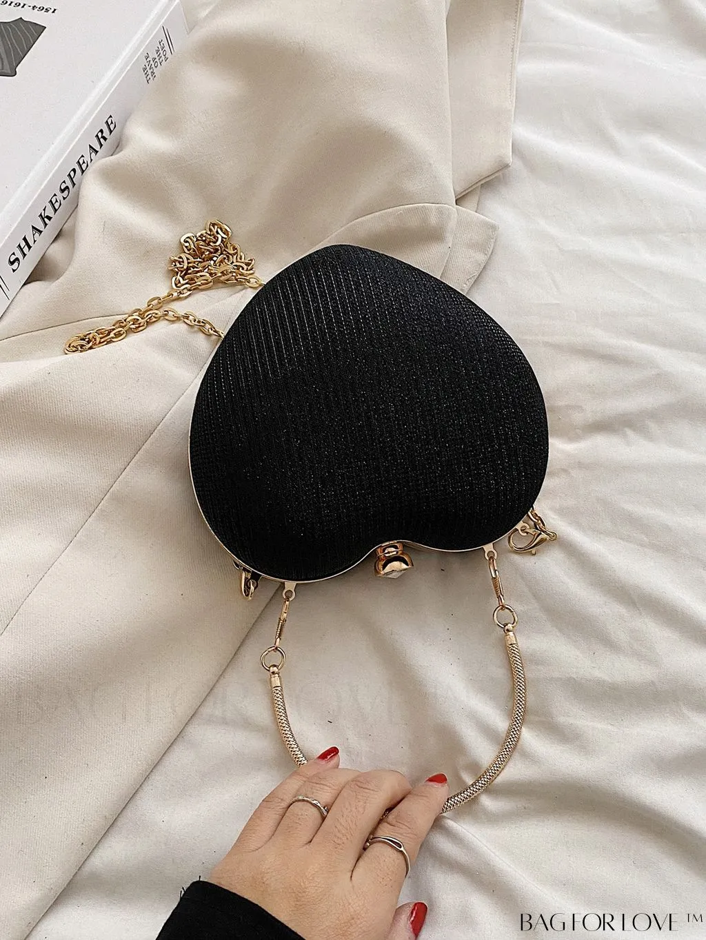 BagForLove - 2023 Summer New Design Rhinestone Heart Shaped Shoulder/Crossbody Bag - Fashionably Versatile