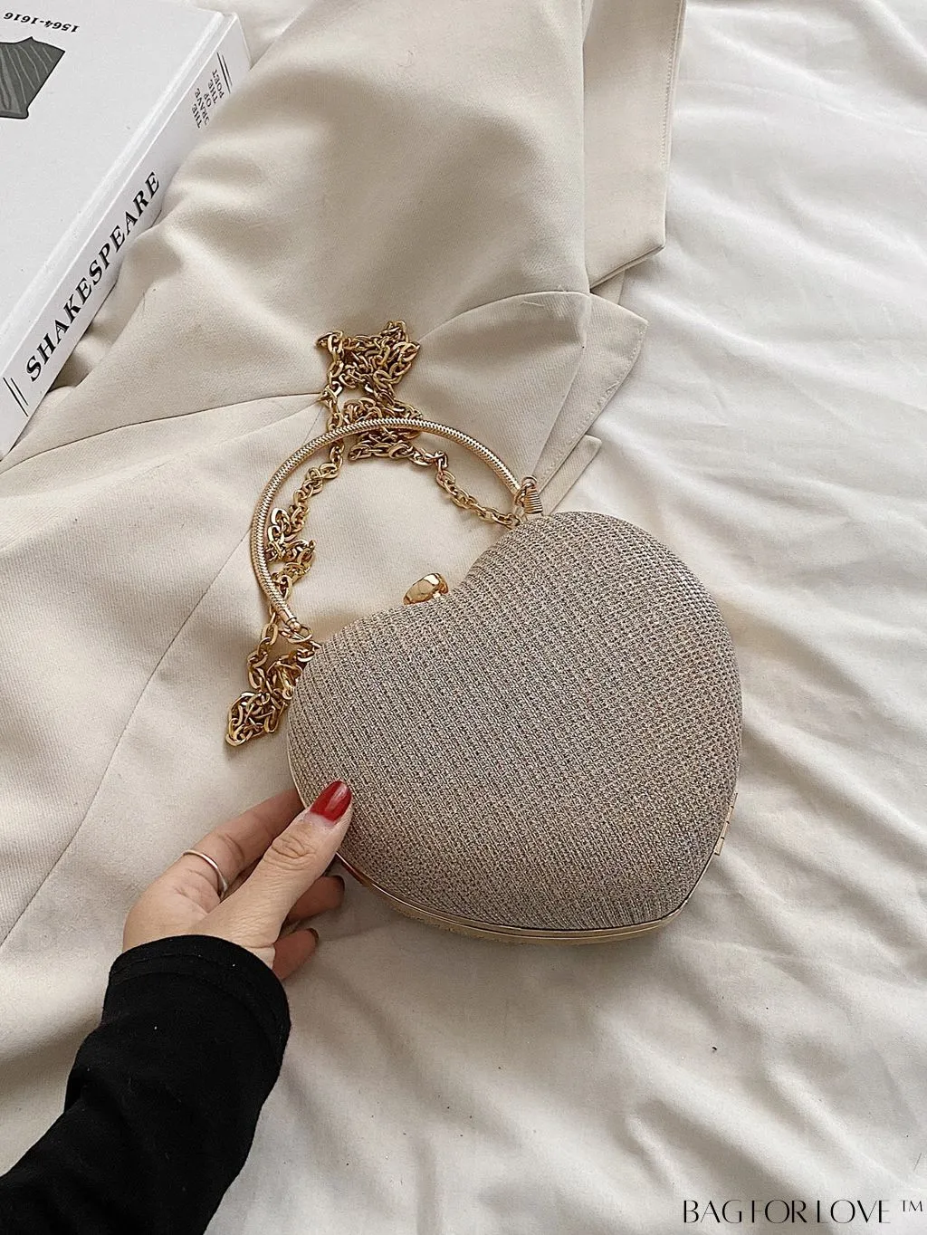 BagForLove - 2023 Summer New Design Rhinestone Heart Shaped Shoulder/Crossbody Bag - Fashionably Versatile