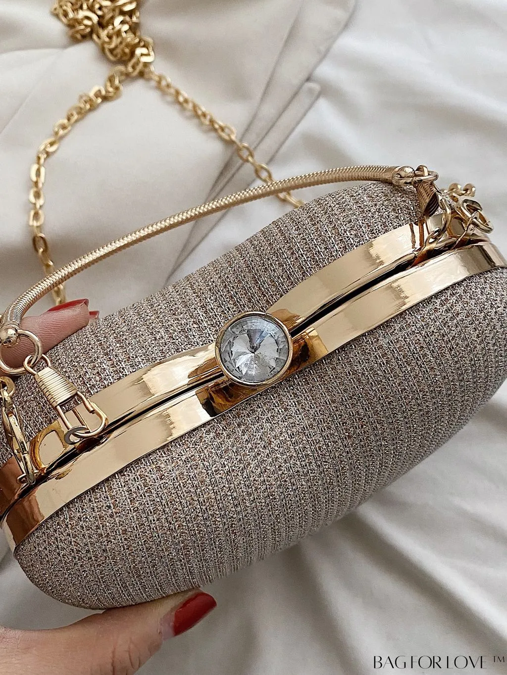 BagForLove - 2023 Summer New Design Rhinestone Heart Shaped Shoulder/Crossbody Bag - Fashionably Versatile