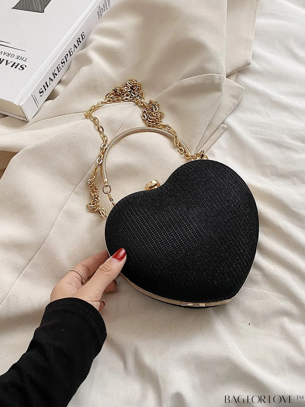 BagForLove - 2023 Summer New Design Rhinestone Heart Shaped Shoulder/Crossbody Bag - Fashionably Versatile