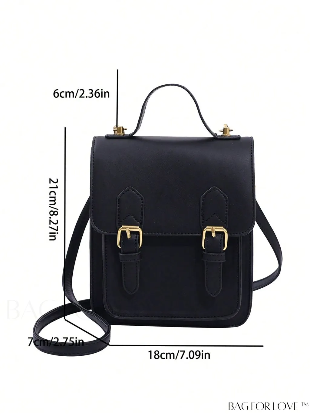 BagForLove - Adjustable PU Mini Classic Backpack with Buckle Decoration