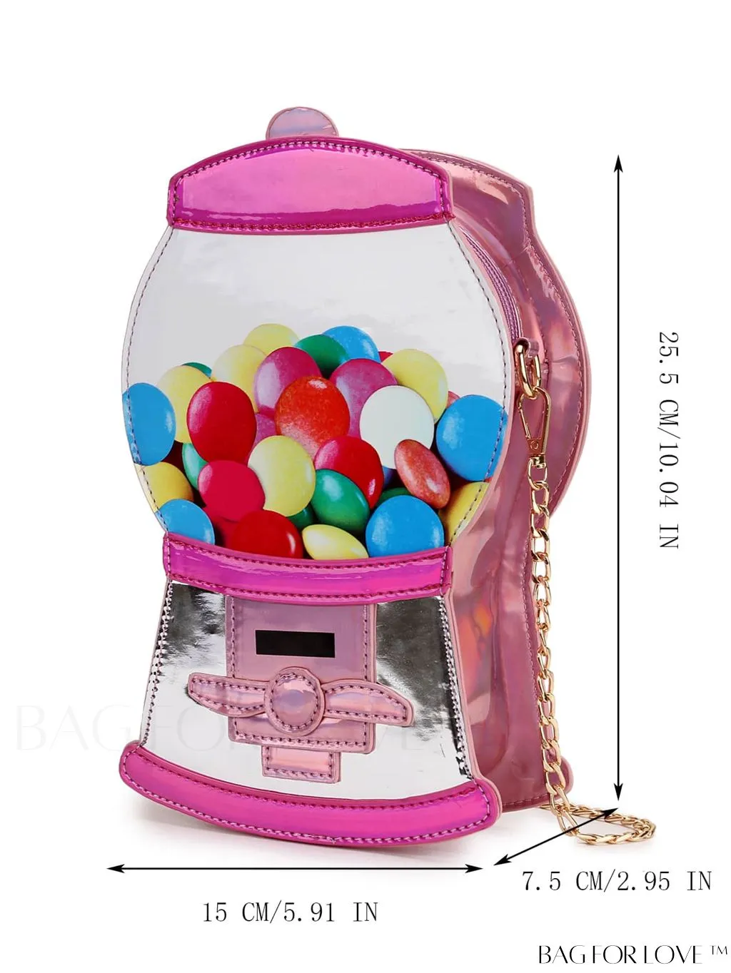 BagForLove - Charming Chain Crossbody Bag: Candy Machine Design for Women and Girls