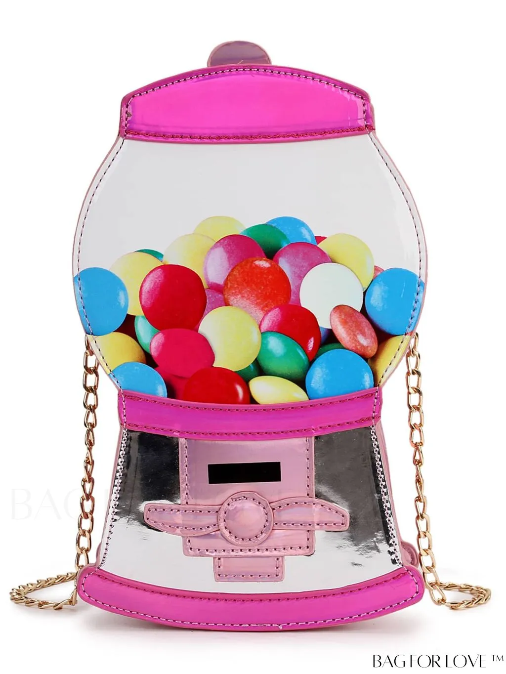 BagForLove - Charming Chain Crossbody Bag: Candy Machine Design for Women and Girls