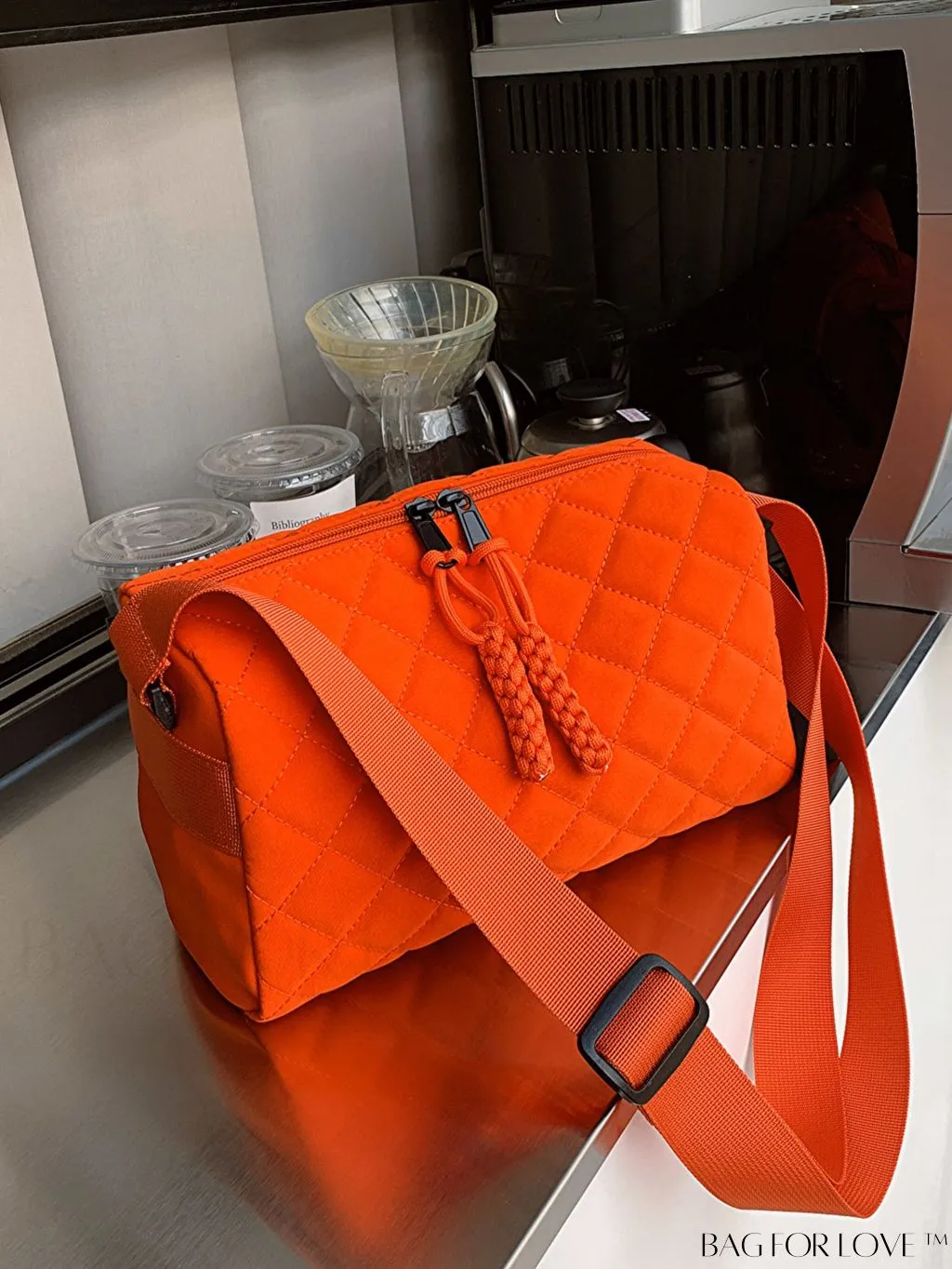 BagForLove - Chic Rhombus Pattern Crossbody Bag - Stylish and Versatile
