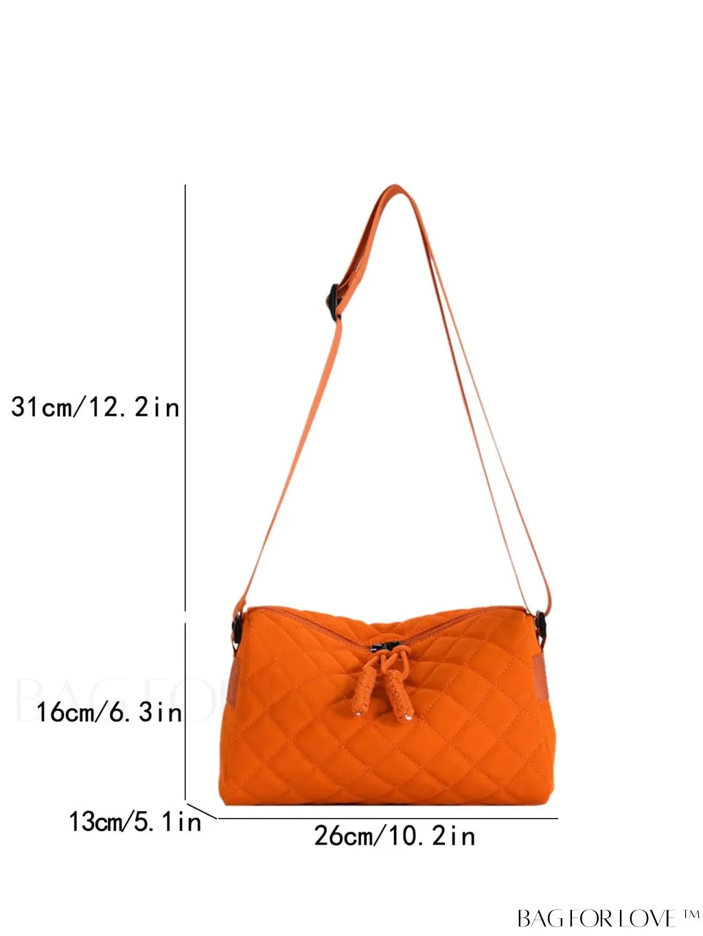 BagForLove - Chic Rhombus Pattern Crossbody Bag - Stylish and Versatile