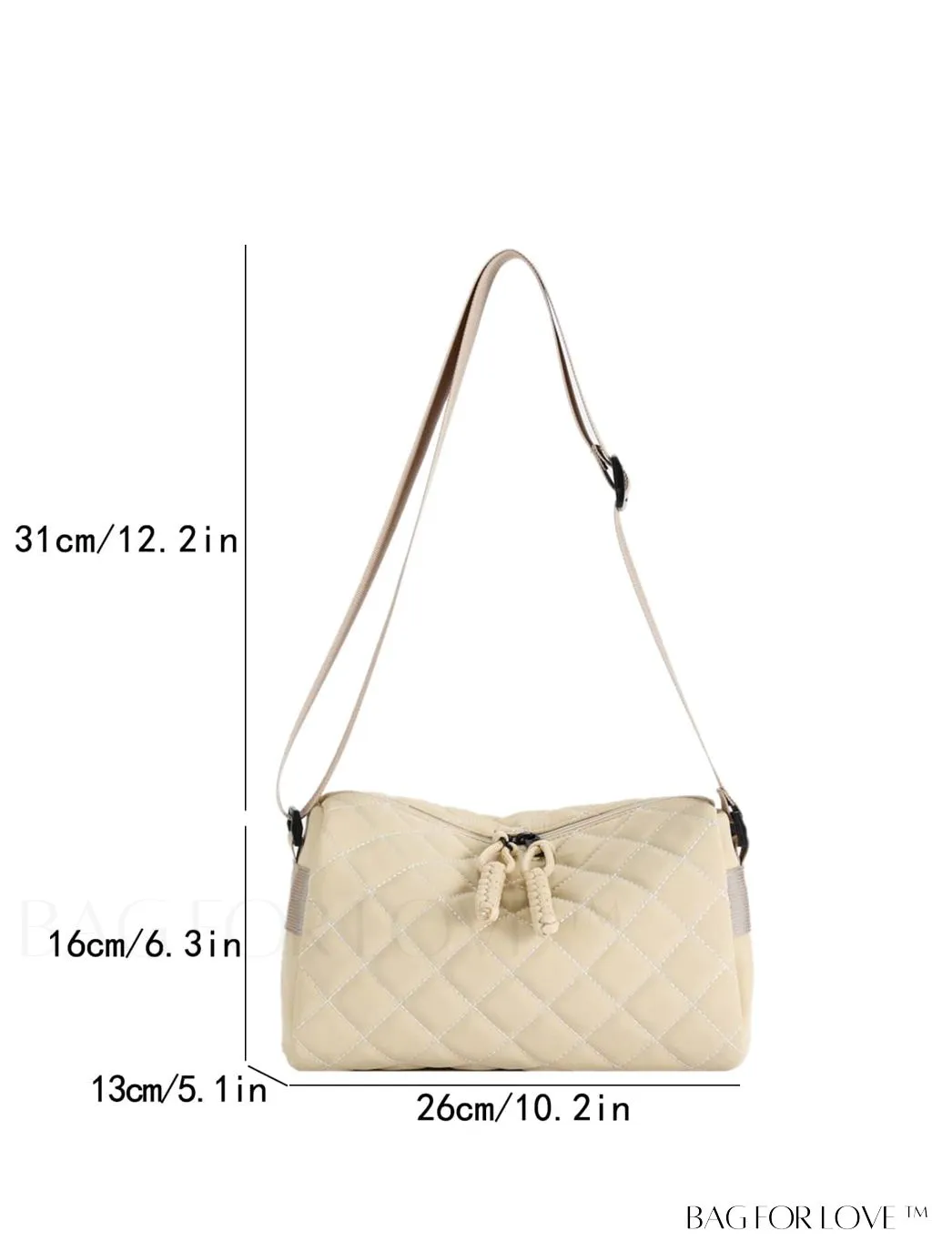BagForLove - Chic Rhombus Pattern Crossbody Bag - Stylish and Versatile
