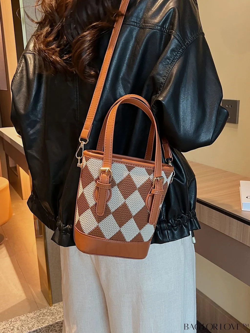 BagForLove - Chic Womens Straw Mini Bucket Bag | Diagonal Shoulder & Retro Design