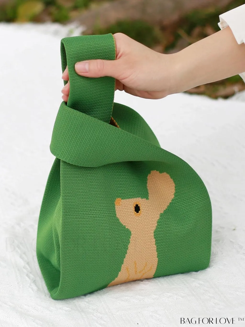 BagForLove - Compact Adorable Cat Crochet Bag with Dual Handles