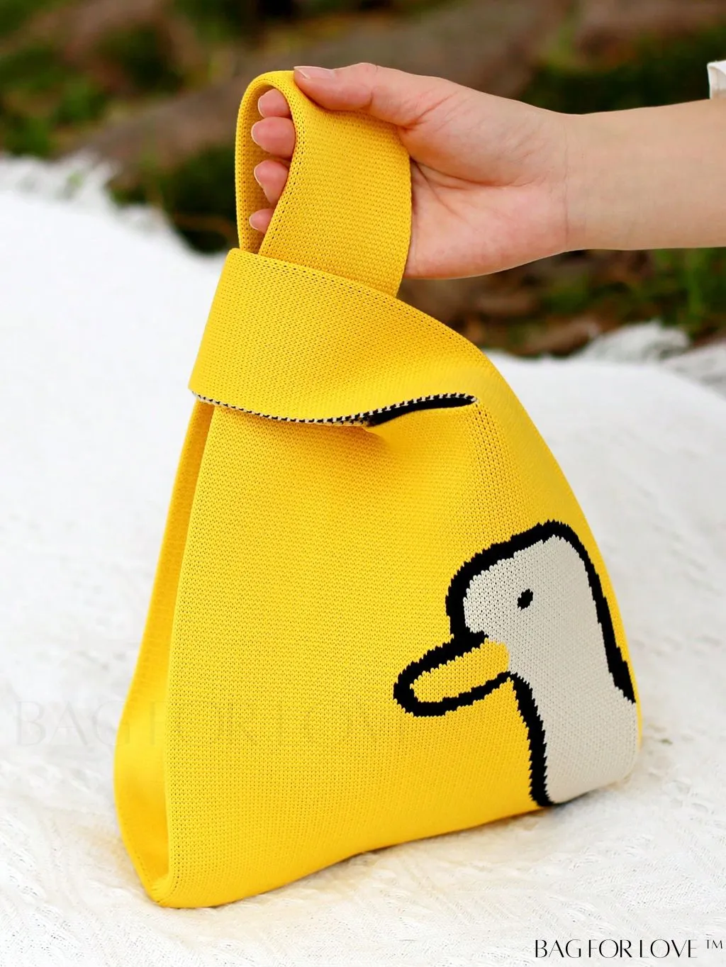 BagForLove - Compact Adorable Cat Crochet Bag with Dual Handles