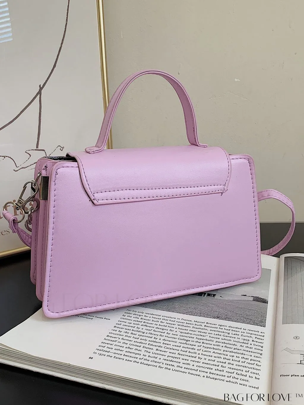 BagForLove - Compact Chain-Adorned Satchel: Sleek and Sophisticated