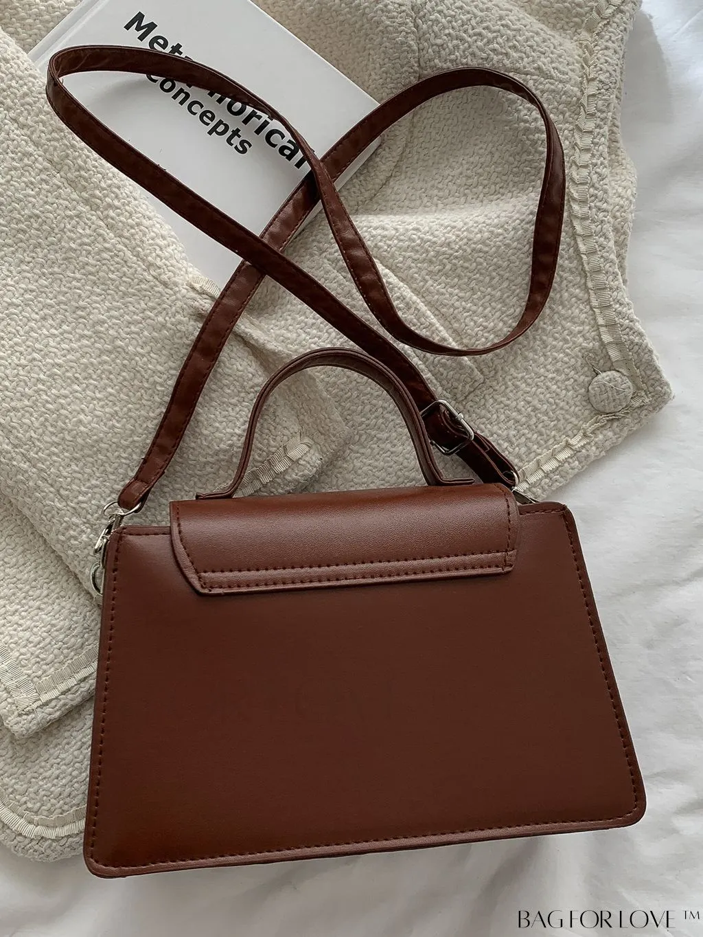 BagForLove - Compact Chain-Adorned Satchel: Stylish and Functional