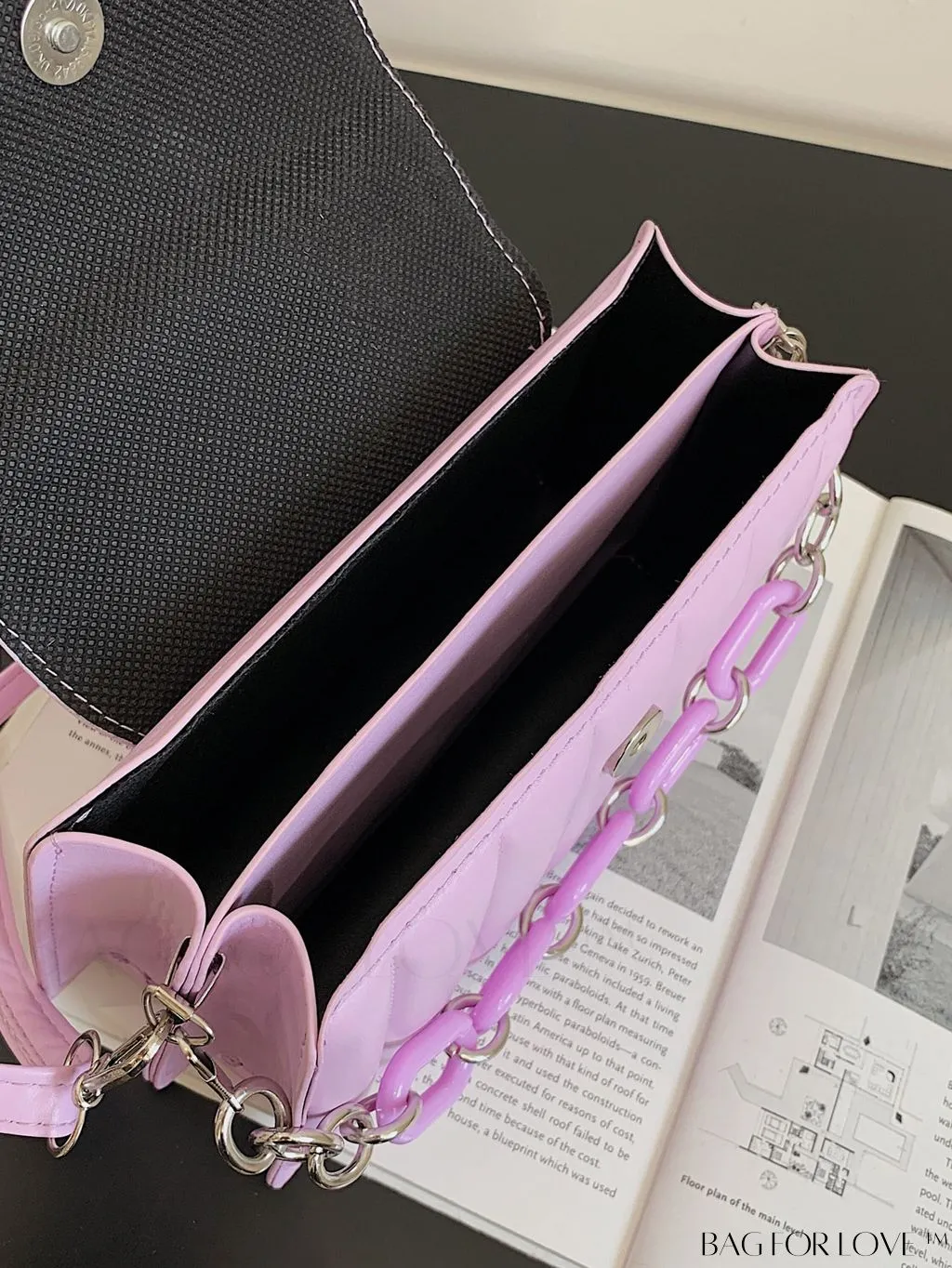 BagForLove - Compact Chain-Adorned Satchel: Stylish and Functional