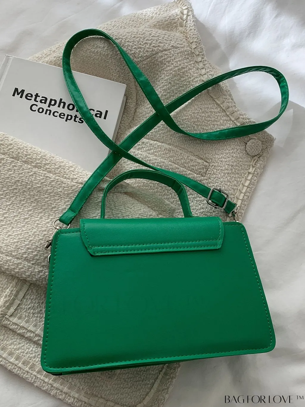 BagForLove - Compact Chain-Adorned Satchel: Stylish and Functional