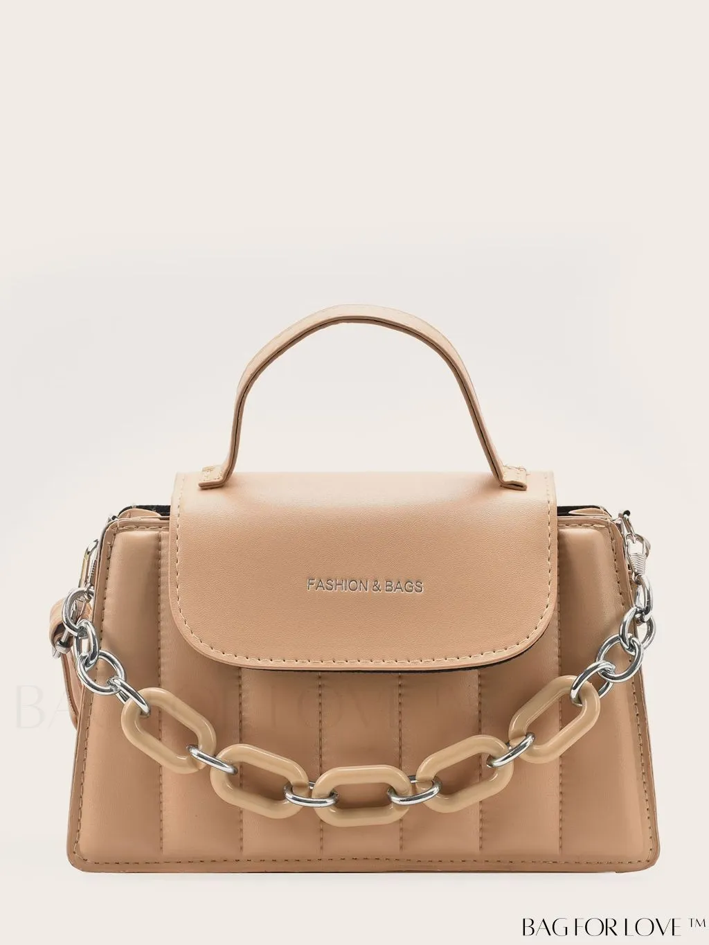 BagForLove - Compact Chain-Adorned Satchel: Stylish and Functional