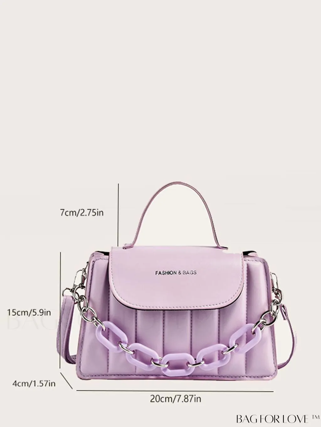 BagForLove - Compact Chain-Adorned Satchel: Stylish and Functional