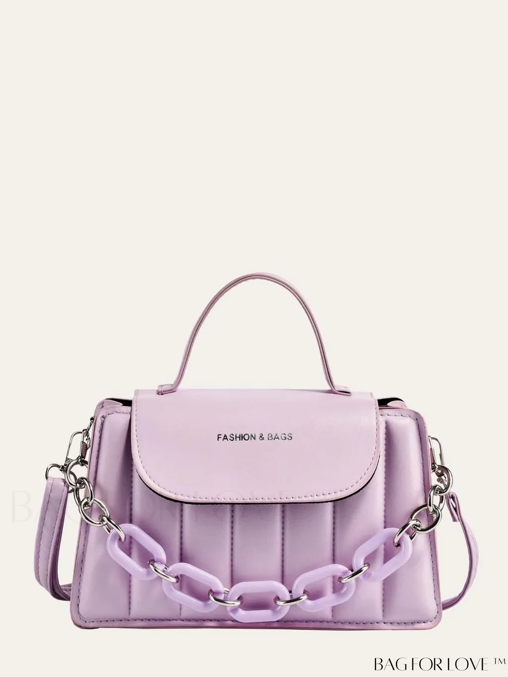 BagForLove - Compact Chain-Adorned Satchel: Stylish and Functional
