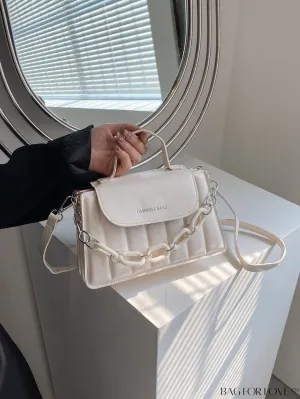 BagForLove - Compact Chain-Adorned Satchel: Stylish and Functional