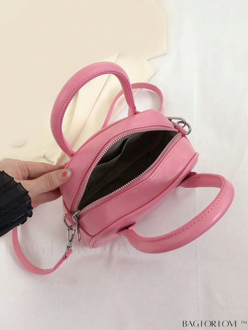 BagForLove - Compact Dual Handle Square Bag in Solid Color