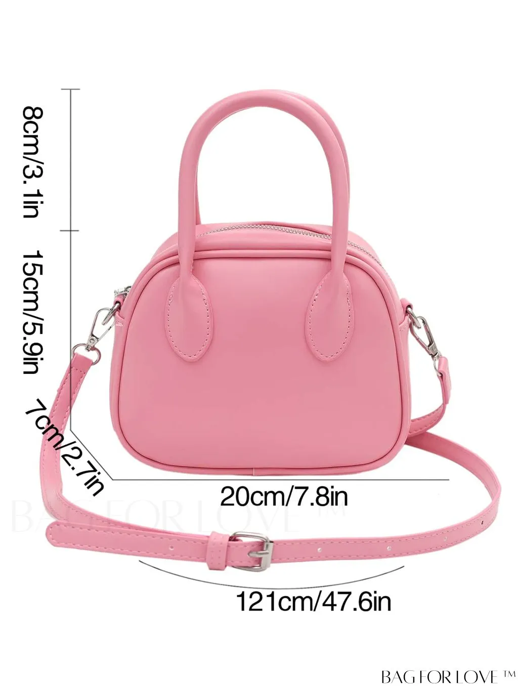 BagForLove - Compact Dual Handle Square Bag in Solid Color