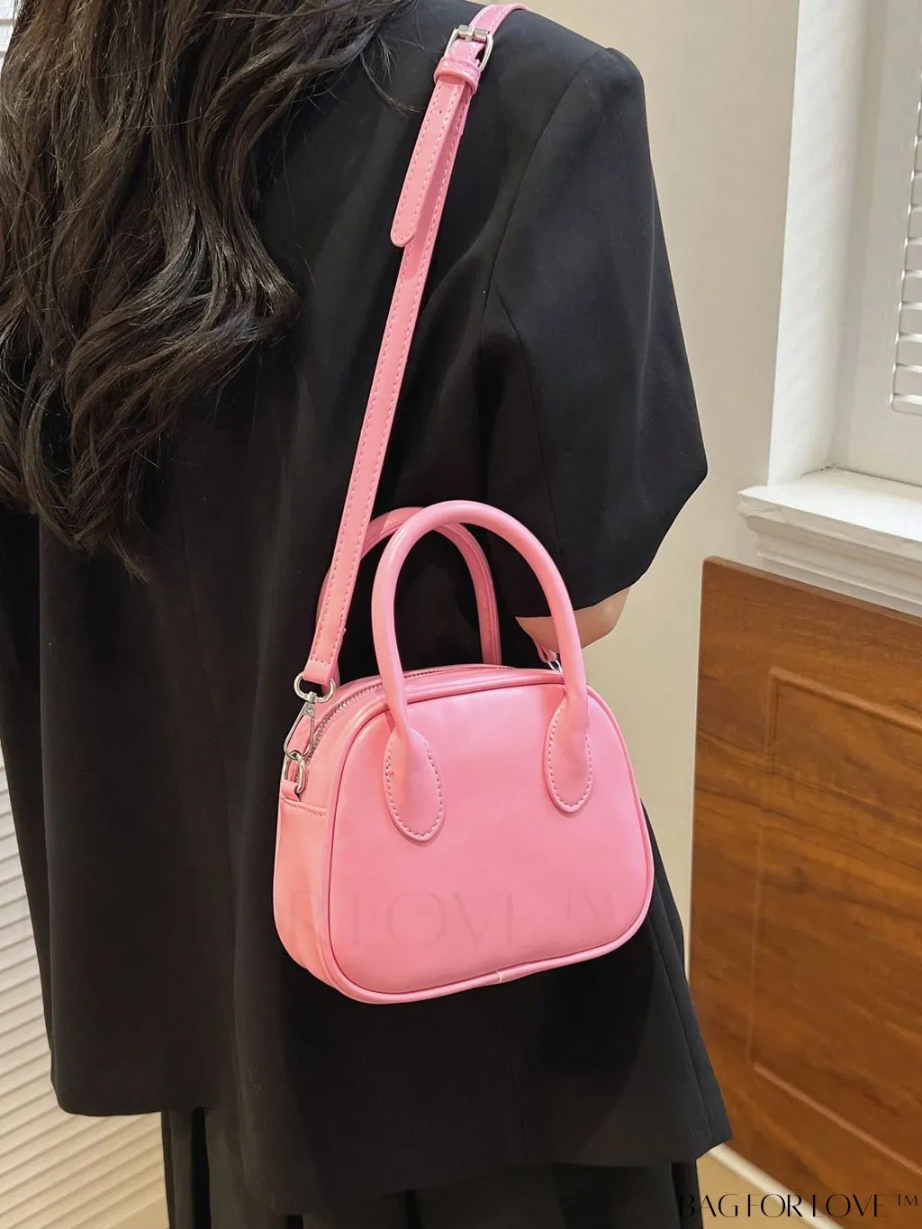 BagForLove - Compact Dual Handle Square Bag in Solid Color